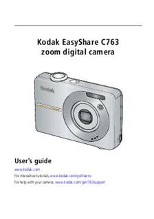 Kodak EasyShare C 763 manual. Camera Instructions.